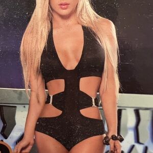 Black Monokini Romper size Medium